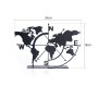 WALLXPERT Decorative Object figura Worl Map Black - slika 3