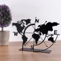 WALLXPERT Decorative Object figura Worl Map Black - slika 1
