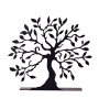 WALLXPERT Decorative Object figura Wood Black - slika 1