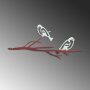 WALLXPERT Decorative Object figura Bird on the branch 28 - slika 1
