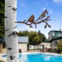 WALLXPERT Decorative Object figura Bird On The Branch 07 Brown - slika 3
