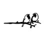 WALLXPERT Decorative Object figura Bird On The Branch 06 Black - slika 5