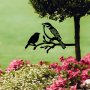 WALLXPERT Decorative Object figura Bird On The Branch 02 Black - slika 3