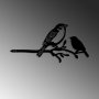 WALLXPERT Decorative Object figura Bird On The Branch 02 Black - slika 1