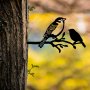 WALLXPERT Decorative Object figura Bird On The Branch 02 Black - slika 2