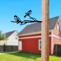 WALLXPERT Decorative Object figura Bird On The Branch 08 Black - slika 4