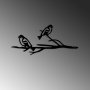 WALLXPERT Decorative Object figura Bird On The Branch 08 Black - slika 5