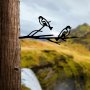WALLXPERT Decorative Object figura Bird On The Branch 08 Black - slika 2