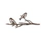 WALLXPERT Decorative Object figura Bird On The Branch 08 Brown - slika 1