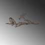 WALLXPERT Decorative Object figura Bird On The Branch 08 Brown - slika 5