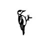 WALLXPERT Decorative Object figura Bird On The Branch 01 Black - slika 1