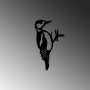 WALLXPERT Decorative Object figura Bird On The Branch 01 Black - slika 5