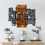 WALLXPERT Dekorativni drveni zidni pribor Coffee Mixed - slika 1