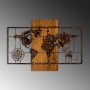 WALLXPERT Dekorativni drveni zidni pribor World Map With Compass 5 - slika 5