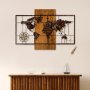 WALLXPERT Dekorativni drveni zidni pribor World Map With Compass 5 - slika 2