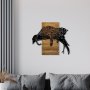 WALLXPERT Dekorativni drveni zidni pribor Leopard - slika 2