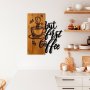 WALLXPERT Dekorativni drveni zidni pribor Coffee First - slika 1
