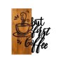 WALLXPERT Dekorativni drveni zidni pribor Coffee First - slika 5