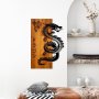 WALLXPERT Dekorativni drveni zidni pribor orah - crni Dragon - slika 3