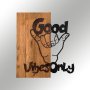 WALLXPERT Dekorativni drveni zidni pribor Good Vibes - slika 1