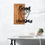 WALLXPERT Dekorativni drveni zidni pribor Good Vibes - slika 2