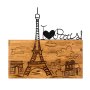 WALLXPERT Dekorativni drveni zidni pribor I Love You Paris - slika 1