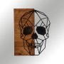 WALLXPERT Dekorativni drveni zidni pribor Skull Metal Decor - slika 1
