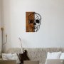 WALLXPERT Dekorativni drveni zidni pribor Skull Metal Decor - slika 2