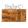 WALLXPERT Dekorativni drveni zidni pribor I Love You Italy - slika 1
