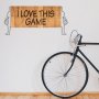 WALLXPERT Dekorativni drveni zidni pribor I Love Thıs Game - slika 2