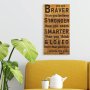WALLXPERT Dekorativni drveni zidni pribor Braver Stronger Smarter Loved - slika 3