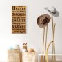 WALLXPERT Dekorativni drveni zidni pribor Braver Stronger Smarter Loved - slika 4