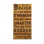 WALLXPERT Dekorativni drveni zidni pribor Braver Stronger Smarter Loved - slika 1