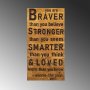 WALLXPERT Dekorativni drveni zidni pribor Braver Stronger Smarter Loved - slika 5