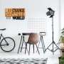 WALLXPERT Dekorativni drveni zidni pribor Change The World - slika 3