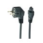 E-GREEN Naponski kabl za laptop - detelina, premijum 3x1.5mm, dužina 1.8m, crni - slika 1