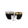 WALLXPERT Decorative Pot Ibiza 3 Black Gold White - slika 1