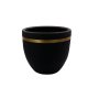 WALLXPERT Decorative Pot Ibiza 37 Black Gold - slika 1