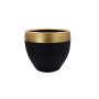 WALLXPERT Decorative Pot Ibiza 30 Black Gold - slika 1