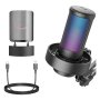 FIFINE A8T USB Gaming RGB mikrofon sa stalkom za montažu, crni - slika 3