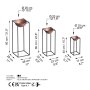 WALLXPERT Decorative Pot crno - bakar saksije GED 019 B - slika 5