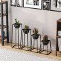 WALLXPERT Decorative Pot crne metalne saksije GED 018 - slika 2
