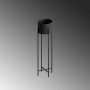 WALLXPERT Decorative Pot crna metalna saksija GED 025 - slika 5