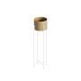 WALLXPERT Decorative Pot zlatno bela saksija GED 025 C - slika 4