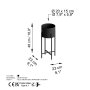 WALLXPERT Decorative Pot crna saksija GED 026 - slika 4
