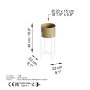 WALLXPERT Decorative Pot zlatno bela saksija GED 026 C - slika 5