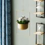 WALLXPERT Decorative Pot metalna zlatna saksija Parapet Gold - slika 1