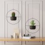 WALLXPERT Decorative Pot crna metalna saksija Payanda Black - slika 5