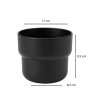 WALLXPERT Decorative Pot plastična crna saksija SEH 4620 - slika 3