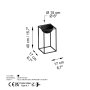WALLXPERT Decorative Pot crna metalna saksija GED 022 - slika 5